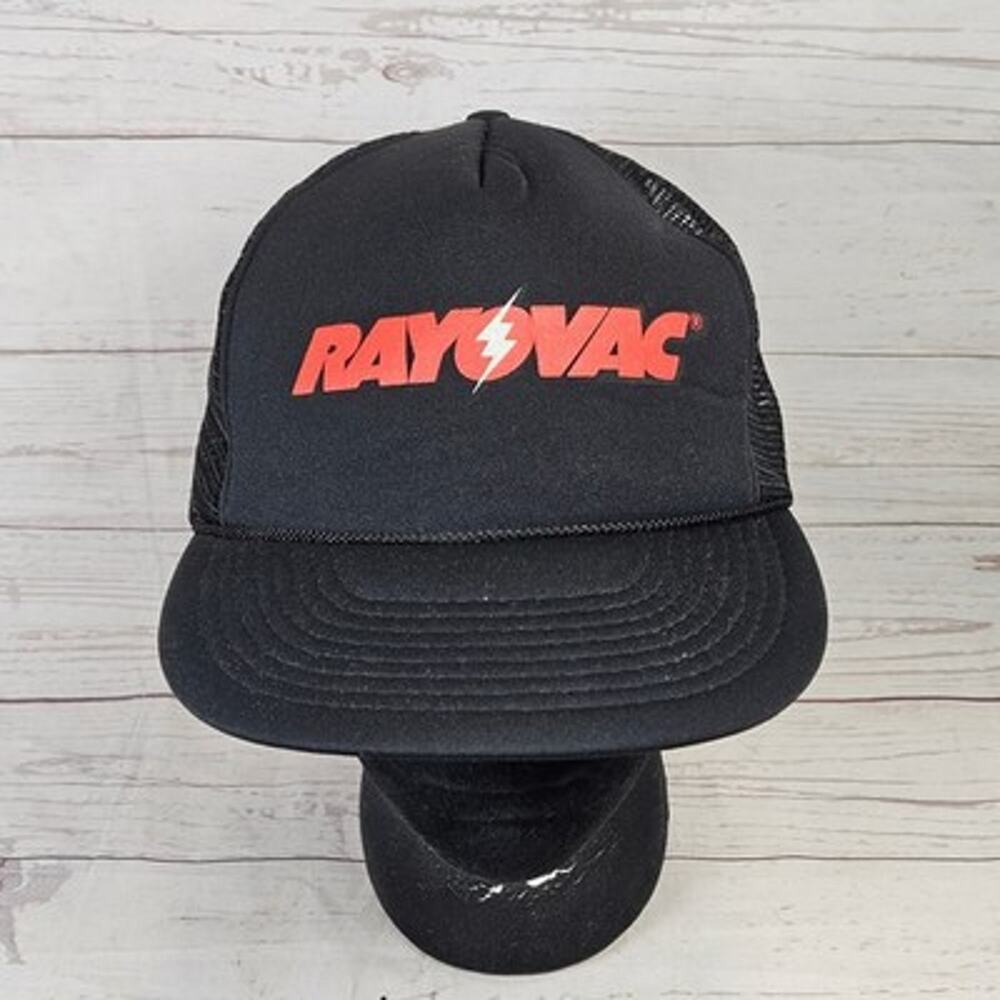 Rayovac Trucker Hat Grainger Promo Snapback Adjustable Black Vintage Mens